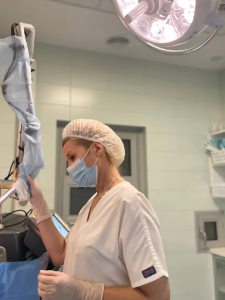 Puncture of ovarian cyst + cytology | Surgery in gynecology