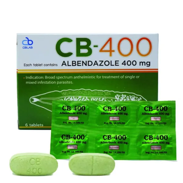 CB-400 Albendazole (ТАИЛАНД) | ЛЕЧЕНИЕ ПРОТИВОПАРАЗИТАРНОЕ